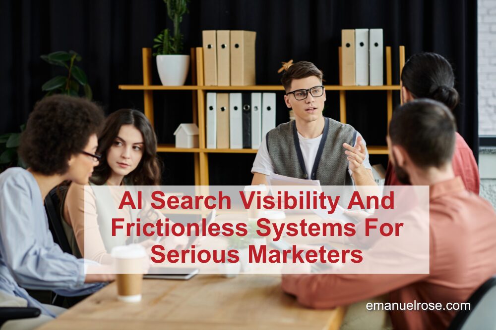 AI Search Visibility And Frictionless Systems For Serious Marketers